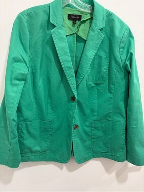 Talbots Girls' Bright Green Cotton Blazer